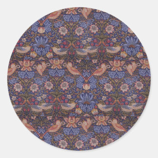 Vintage William Morris Strawberry Thief Classic Round Sticker