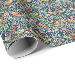 Vintage William Morris "Strawberry Thief" Design Wrapping Paper