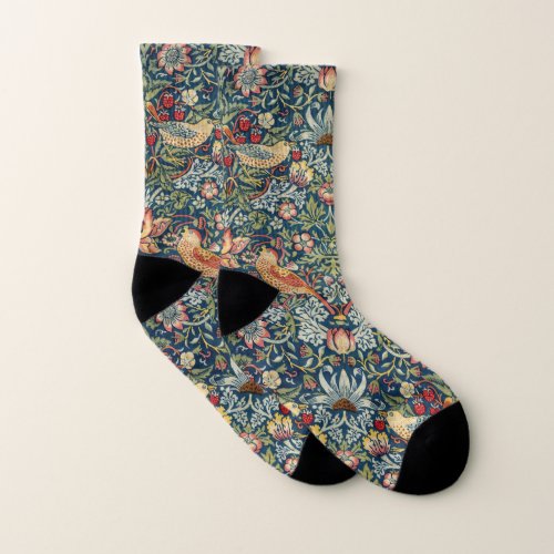 Vintage William Morris Strawberry Thief Socks