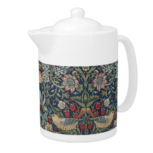 Vintage William Morris Strawberry Thief     Teapot