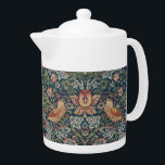Vintage William Morris Strawberry Thief Teapot<br><div class="desc">This product is inspired by Strawberry Thief, a printed-textile design created by William Morris (1834 – 1896) in 1883. Morris was an English textile designer, poet novelist, translator, and social activist and was a major contributor to the revival of traditional British textile arts and methods of production. Much of his...</div>