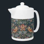 Vintage William Morris Strawberry Thief Teapot<br><div class="desc">This product is inspired by Strawberry Thief, a printed-textile design created by William Morris (1834 – 1896) in 1883. Morris was an English textile designer, poet novelist, translator, and social activist and was a major contributor to the revival of traditional British textile arts and methods of production. Much of his...</div>