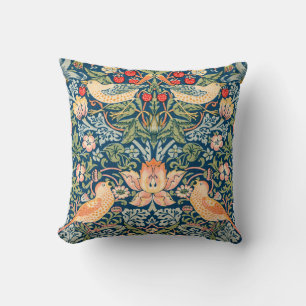 Vintage William Morris Strawberry Thief Throw Pillow