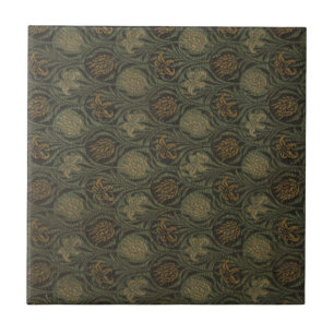 Vintage William Morris Tulip and Lily Tile
