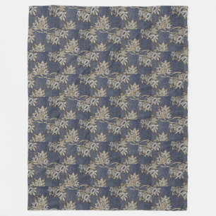 Vintage William Morris Tulip and Willow Fleece Blanket