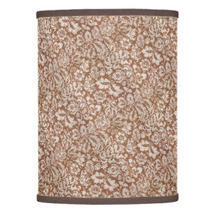 Vintage William Morris Venetian Floral Brown White Lamp Shade