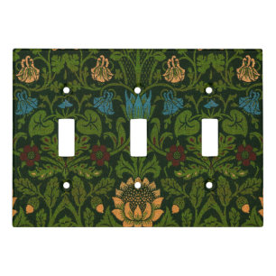 Vintage William Morris Violet and Columbine Light Switch Cover