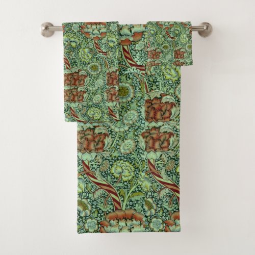Vintage William Morris Wandle Pattern  Bath Towel Set