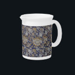 Vintage William Morris Wey Pattern Blue Background Beverage Pitcher<br><div class="desc">Decorating this product is Wey,  a printed cotton and velveteen pattern designed in 1883 by William Morris (1834 – 1896).  Morris was an English textile designer,  poet novelist,  translator,  social activist and a major contributor to the revival of traditional British textile arts and methods of production.</div>