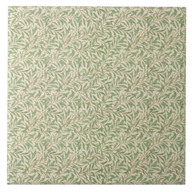Vintage William Morris Willow Bough Ceramic Tile (Front)