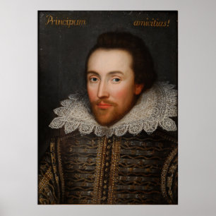Vintage William Shakespeare Portrait Poster