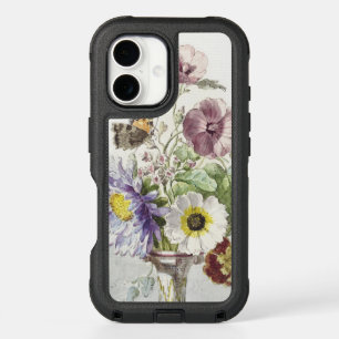 Vintage William van Leen Floral Butterfly Art iPhone 16 Case