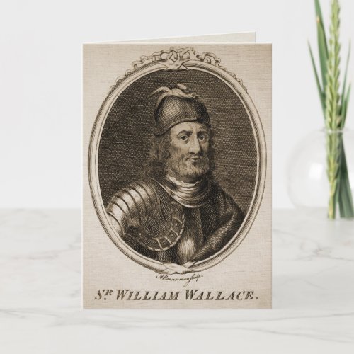 Vintage William Wallace Tartan Day Card
