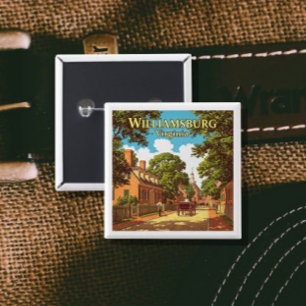 Vintage Williamsburg Virginia Button