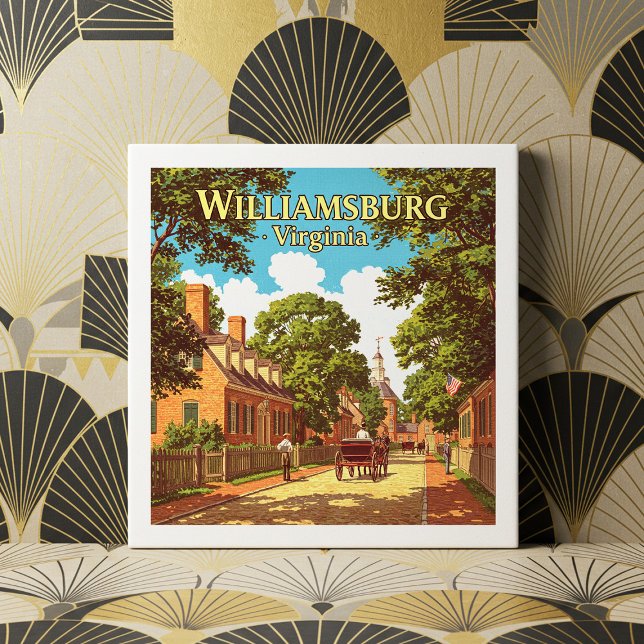 Vintage Williamsburg Virginia Ceramic Tile (Creator Uploaded)