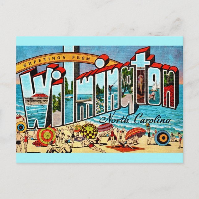 Vintage Wilmington NC  Postcard (Front)