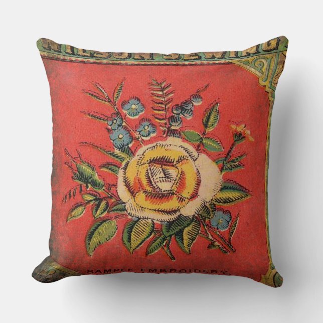 Vintage Wilson Sewing Throw Pillow (Front)