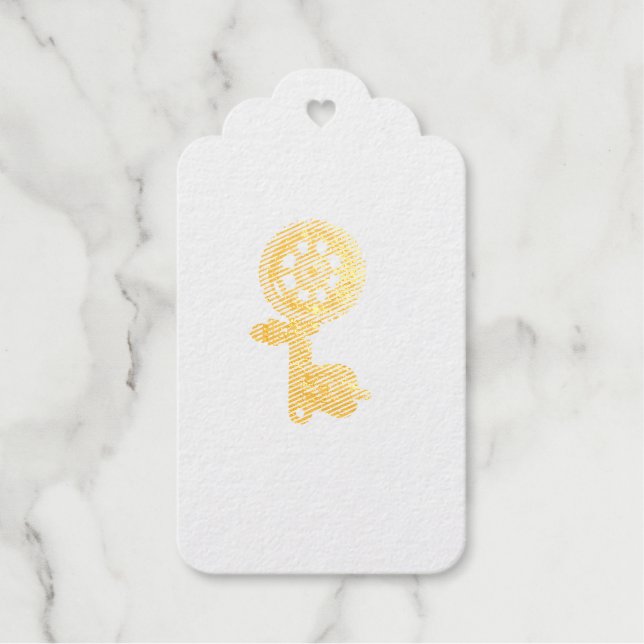 Vintage Wind-Up Key Gift Tags  (Front)