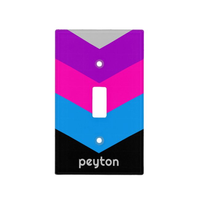 Vintage Windbreaker Color Block Darts Custom Name Light Switch Cover (Front)