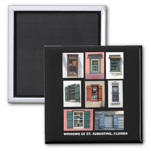 Vintage Windows of St Augustine Florida Magnet