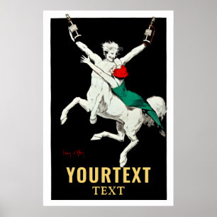 Vintage Wine Ad Centaur by Jean d'Ylen Poster