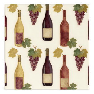 Vintage Wine Bottle Grapevine Pattern Acrylic Print