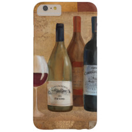Vintage Wine Bottles and Wine Glass Barely There iPhone 6 Plus Case