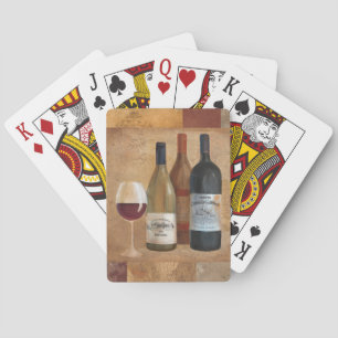 Vintage Wine Bottles and Wine Glass Poker Cards
