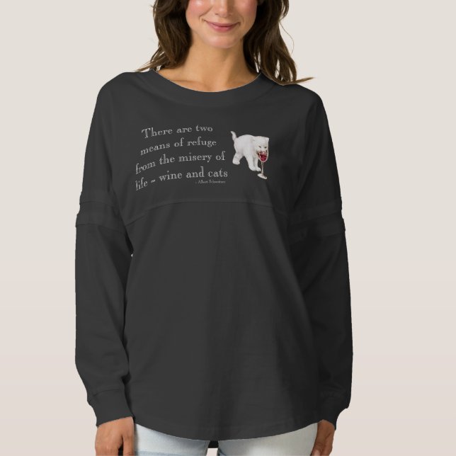 Vintage Wine Drinker Kitten Cat Art Quote Spirit Jersey (Front)