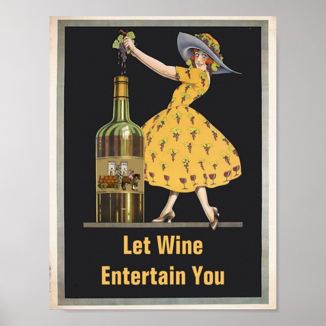 Vintage Wine ,edit text Poster (Front)