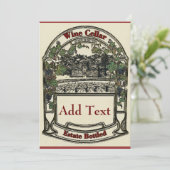 Vintage Wine Label, add text (Standing Front)