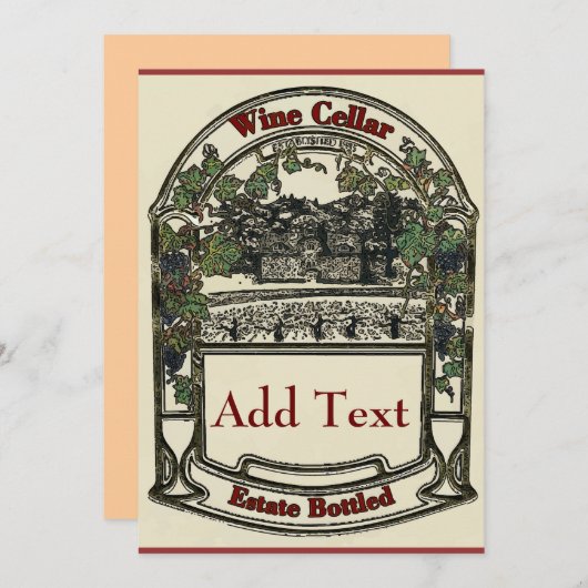 Vintage Wine Label, add text (Front/Back)