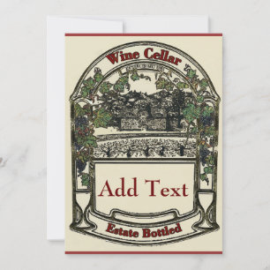 Vintage Wine Label, add text