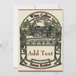 Vintage Wine Label, add text