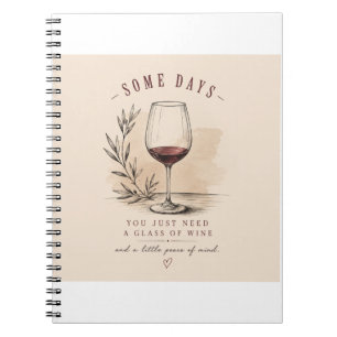 Vintage Wine Lover Notelock Red Wine Design Notebook