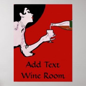 Vintage Wine Poster Edit Text by figstreetstudio at Zazzle