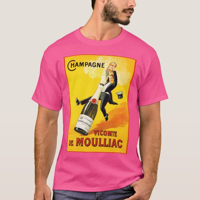 Vintage Wine Poster T-Shirt (Front)