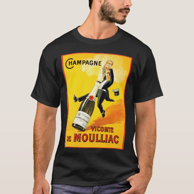 Vintage Wine Poster T-Shirt (Front)