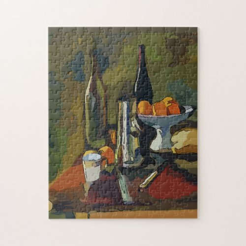 Vintage Wine Still Life  Posters Jigsaw Puzzle