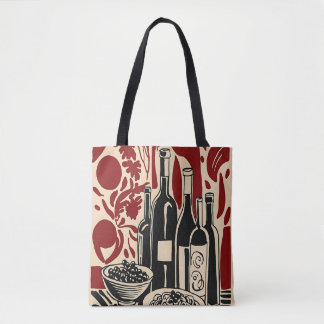 Vintage Wine Tote Bag