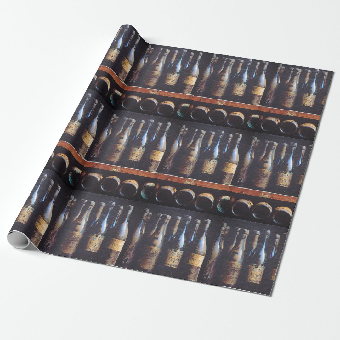 Vintage Wine Wrapping Paper Zazzle