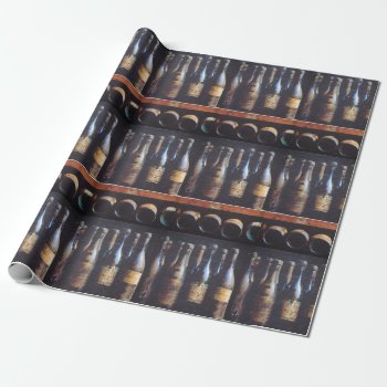 Vintage Wine Wrapping Paper by StuffOrSomething at Zazzle