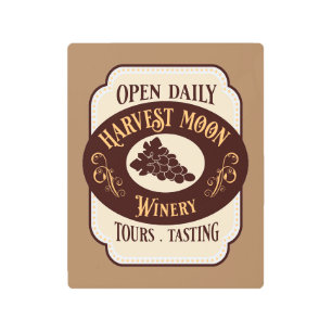 Vintage Winery Metal Sign