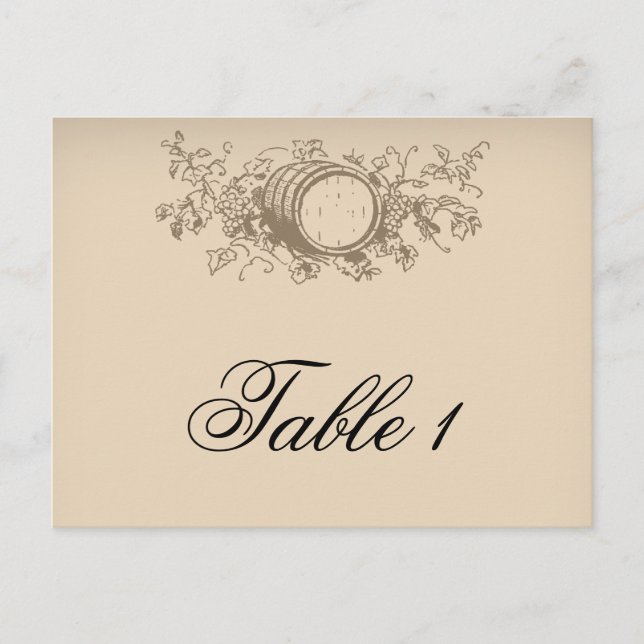 Vintage Winery Table Number (Front)