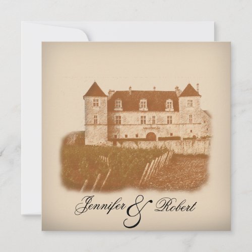 Vintage Winery Wedding Invitation