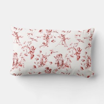 Linen Pillow w/Vintage Lace Cherub main image 0