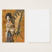 Vintage Winged Geisha ACEO Business Card (Front & Back)