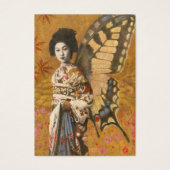 Vintage Winged Geisha ACEO Business Card (Front)