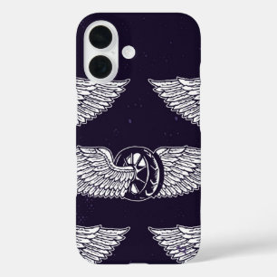 Vintage Winged Wheel Motorcycle iPhone 16 Case