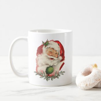 Vintage Winking Santa Claus Christmas Coffee Coffee Mug by Lovewhatwedo at Zazzle